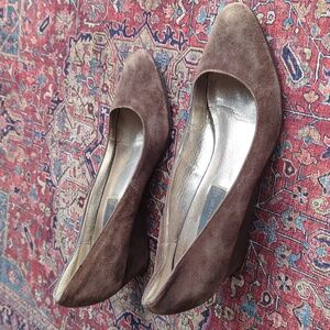 Brown Suede Wedge Shoes by Steven for Steve Madden